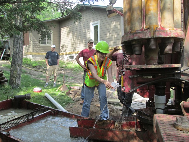 Water sampling near a house