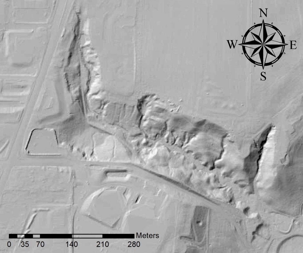 LIDAR image of Ike's Creek.