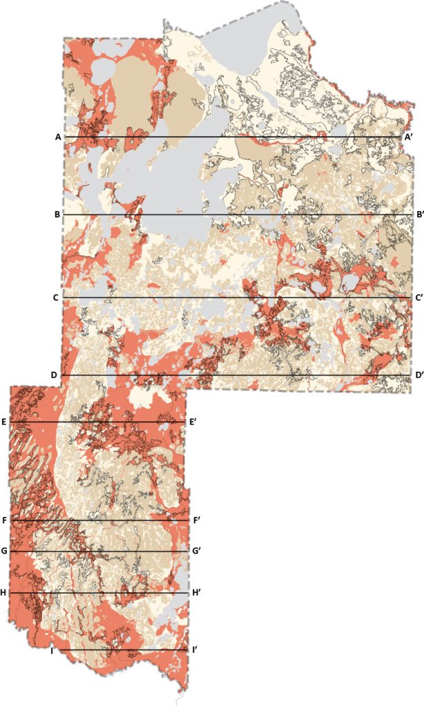 Graphic of a pollution sensitivity map of Cass County, Minnesota.